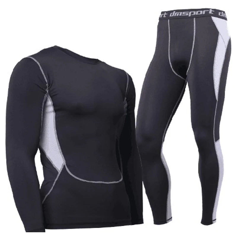 Hot-Dry Thermal Underwear Sets Men Winter Compression Thermo Underwear Men's Lucky John Cueca Long Tights Men's Long Johns Suit