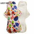 Reusable Menstrual Pads for Women, Heavy Flow, Bamboo Washable Sanitary Napkins, Printed Night Use, Breathable, 1Pc Size 13"
