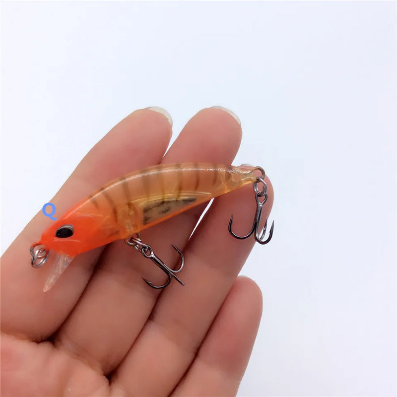 Tsurinoya 4PC 50mm 5g Sinking Minnow Artificial Bait for Trout Bass Fishing Wobbler Laser Hard Long Cast Fishing Lure DW63