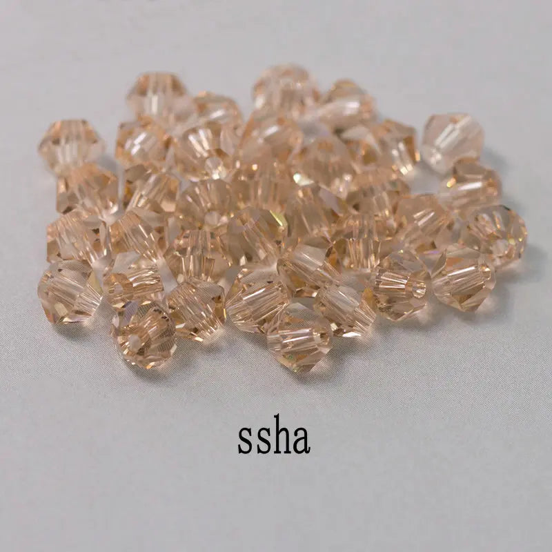 Buy 1 And Get 1 Free 4mm Shiny Crystal Beads Bicone Beads Glass Beads Loose Spacer Beads for bracelet DIY Jewelry Making  200pcs