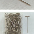 50pcs Tpins Long 32mm Silver T Shape Needles Pin For Wigs Hair Weaving Tools Salon Styling Tools Mannequin Head Wig Stand