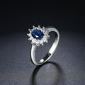 ZHOUYANG Princess Kate Blue Gem Created Blue Crystal Silver Color Wedding Finger Crystal Ring Brand Jewelry for Women ZYR076