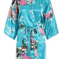 RB030 Sexy Large Size Sexy Satin Night Robe Lace Bathrobe Perfect Wedding Bride Bridesmaid Robes Dressing Gown For Women