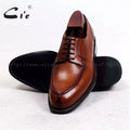 cie Free Shipping Bespoke Custom Handmade Genuine Calf Leather Outsole Breathable Lacing Men's Derby shoe Brown Goodyear No.D143