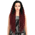 Magic Synthetic Lace Wig Wave Wigs Omber Blonde Wig High Temperature Fiber Curly Hair Wigs For Women Cosplay Lace Front Wig