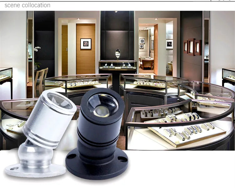 3W Led recessed cabinet mini spot light 110V 220v downlight 12v dc jewelry show Include Led Driver 4000K Ceiling light lamp