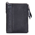 CONTACT'S Fashion Genuine Leather Women Wallet Bifold Card Holder Coin Purse Small Women's Purse Money Clip Men Pocket Wallets