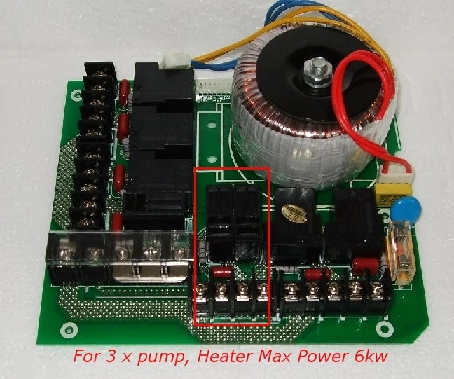 CHINESE ETHINK HOT TUB SPA CONTROL PACK - Main Relay Power Board KL8-2,  KL8-3, TCP8-3 For 3 x Jet pump,Heater Max Power 6kw