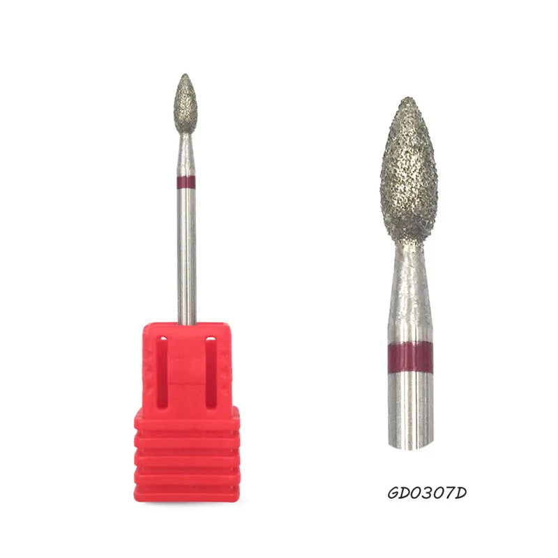 HYTOOS 11 Type Diamond Nail Drill Bit 3/32" Rotary Burr Manicure Cutters Electric Drill Accessories Nail Mills Tool