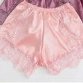Silk Lace Shorts Women Underwear Safety Short Pants Summer Sexy Thin Loose Knicker Panties Under Skirt Shorts Boxer Brief Shorty