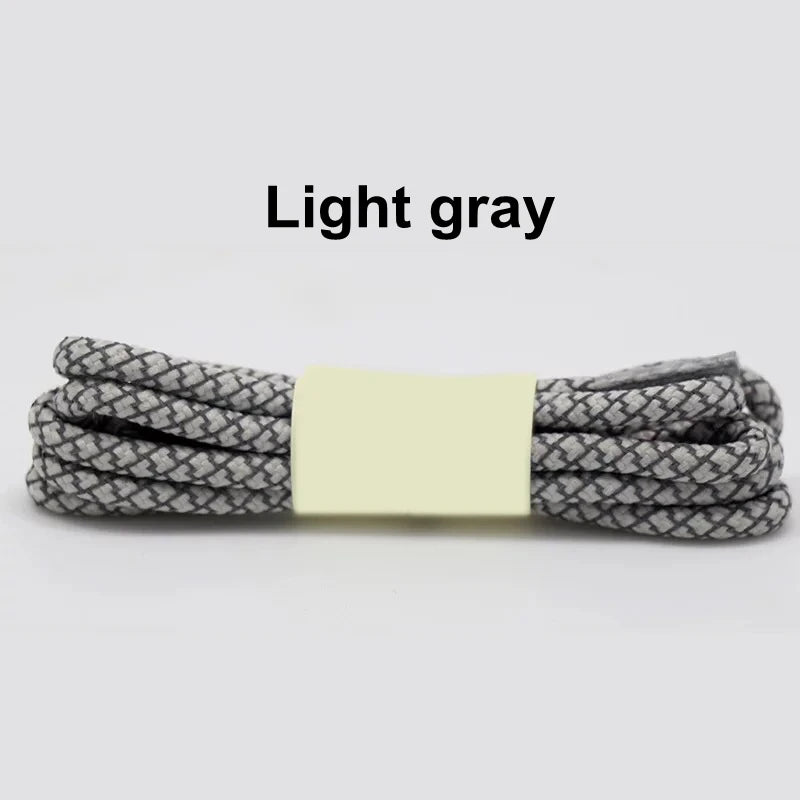 1Pair 3M Reflective Shoelaces for Sneakers Shoe laces Safety reflective Shoelace Round Laces Shoes Strings 100/120/140/160cm