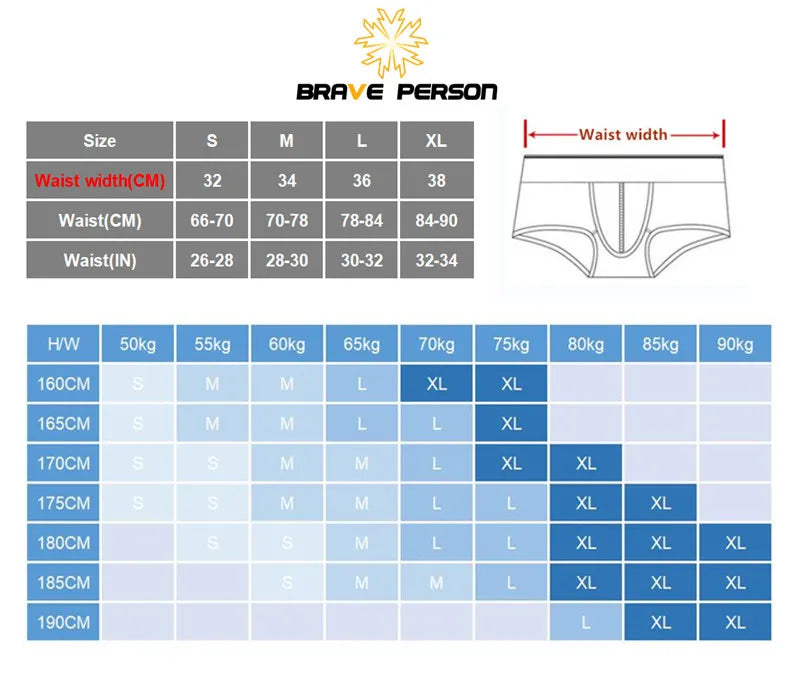 Brave Person Brand New Men's Briefs Sexy Fashion Underwear Bikini Side Metal Buckle Underwear Men Briefs High Quality B1146