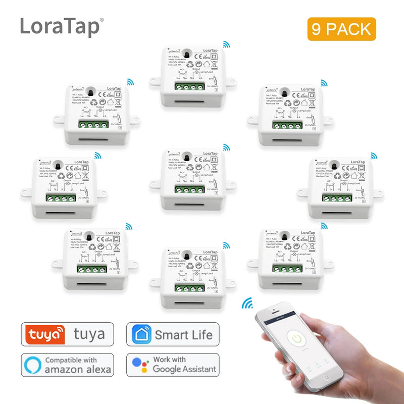 LoraTap Mini DIY Module Wifi Light Switch Wireless APP Remote Control Switch 220V Smart Home Electrical Switches