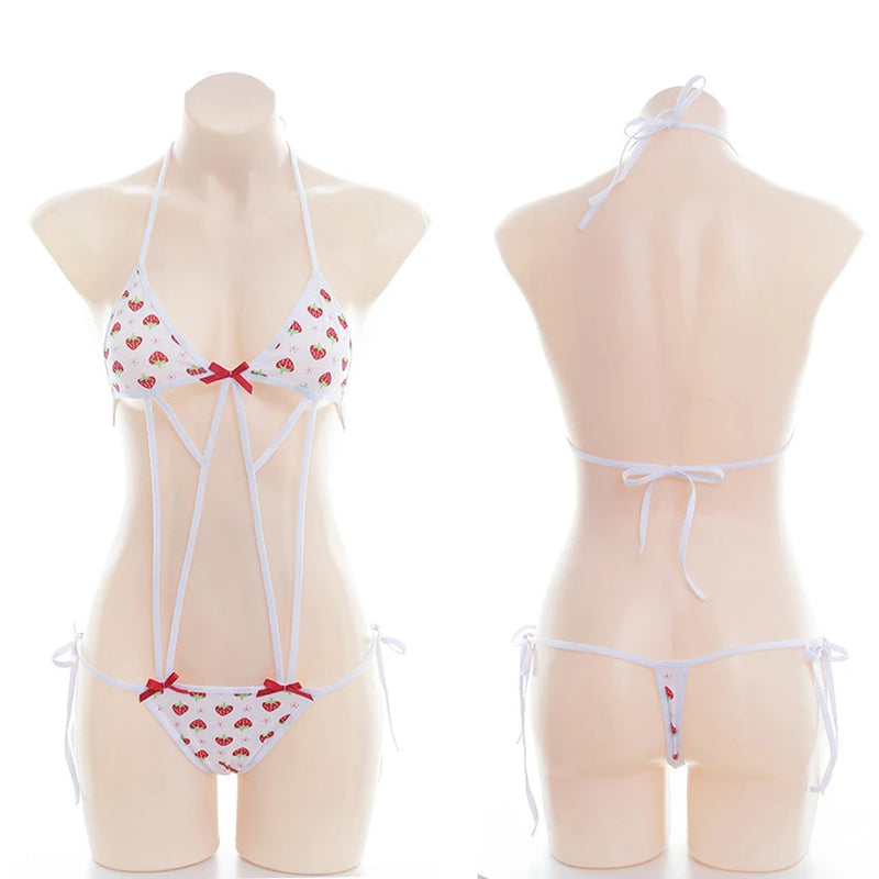 AniLV Sweetheart Strawberry Series Swimsuit Beach Bikini Costume Anime Cute Girl Pajamas Lingerie Uniform Set Cosplay