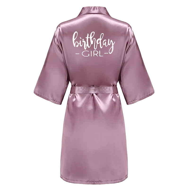 Birthday Party Girl & Entourage Satin Printing Women | SAMAG