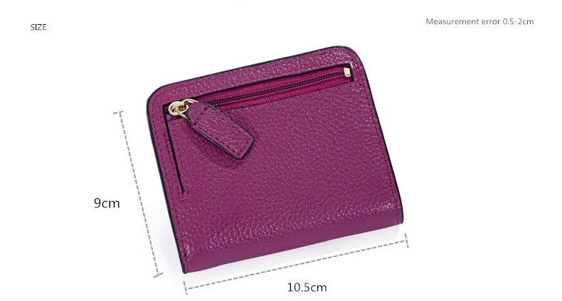Fashion Split Leather Women Wallets Mini Purse Lady Small Leather Wallet with Coin Pocket