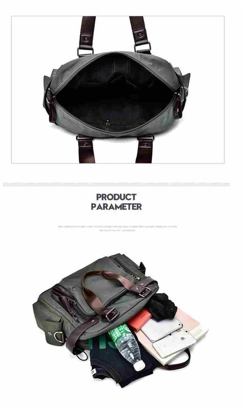 Men's Shoulder Bag Nylon Material British Casual Fashion School Style High Quality Multi-function Large Capacity Design