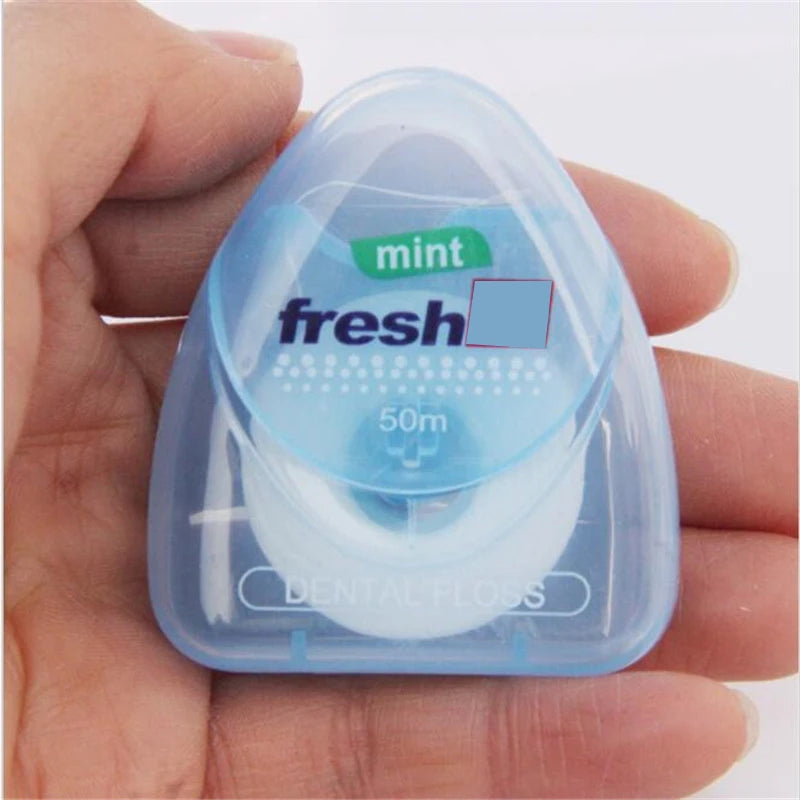 Dental Floss Mint Plaque Remover for Teeth Shred Resistant Waxed Easy on Gums & Teeth Oral Care for Adults & Kids 50m