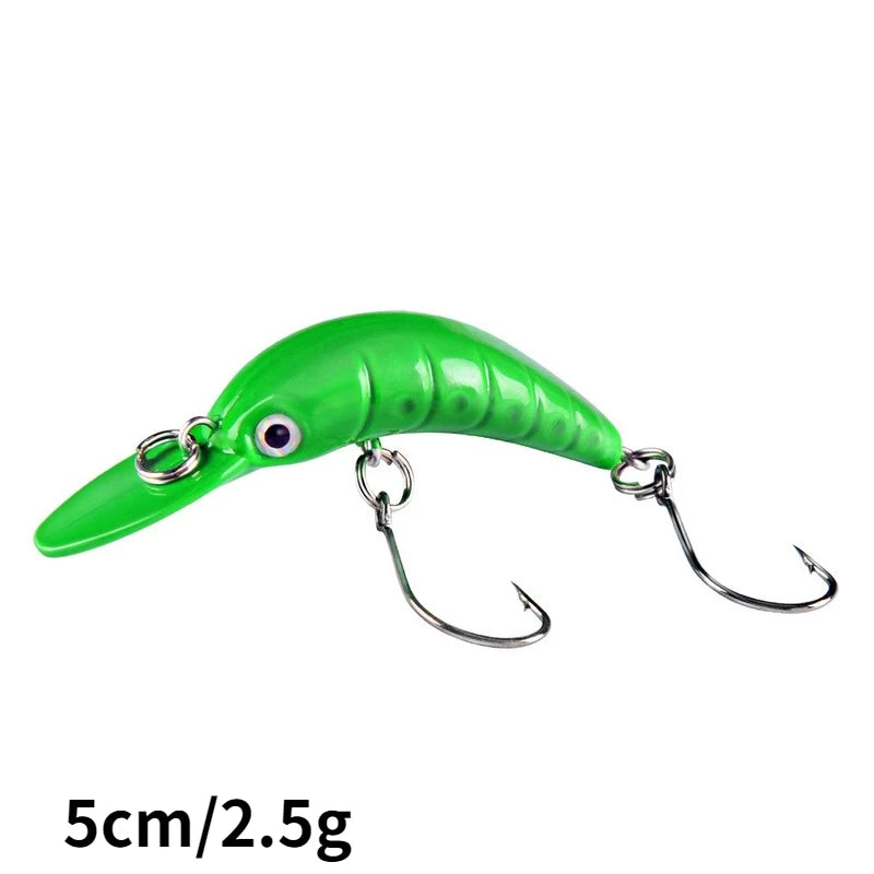 Mini Minnow Wobblers Triangle Hooks Fish Popper Bass | SAMAG