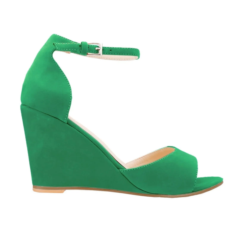 Women's Open Toe Ankle Strap Buckle Wedge High Heels Sandals Party Wedding Dress Ladies Sexy Shoes