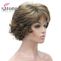 Short Curly Dark Auburn Synthetic Hair Full wig Women's Thick Wigs For Everyday