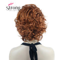 StrongBeauty Short Wig Soft Tousled Curls Blonde Highlights Full Synthetic Wigs COLOUR CHOICES