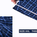 3Pcs/Lot Men Boxer Plaid Underpants 100% Cotton Underwear Male Sleep Bottoms Shorts Brand Top Quality Loose Homewear Oversize