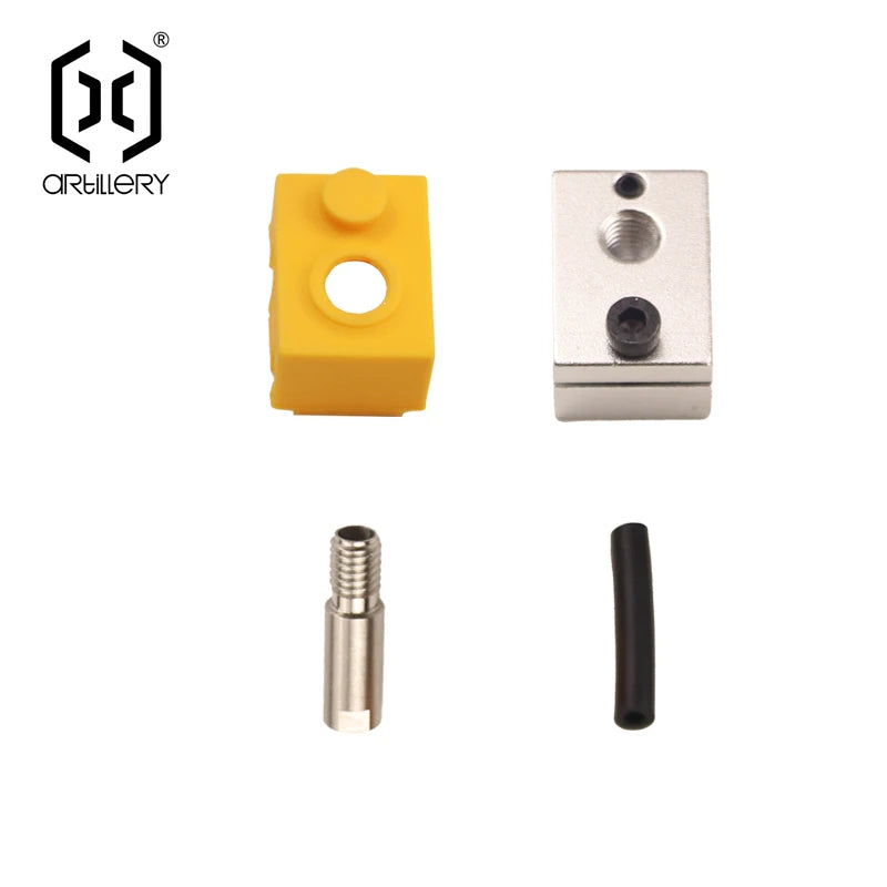 Artillery Hornet Hotend Extruder Kit Repuestos Printer Spare Parts Nozzle Thermistor Heating Rod Heating Block & Silicone Sleeve
