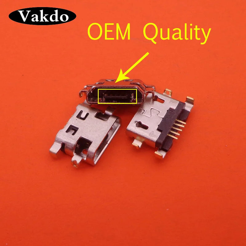 50-100pcs Micro Mini USB Charging Jack Socket Data Port for Lenovo A708t S890 Alcatel 7040N HuaWei G7 G7-TL00 Charger Connector