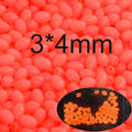 INFOF 100-500pcs/lot Soft Egg Beads Fishing Stop Luminous Oval Rubber Stopper Night Fly Fishing Accessories pesca