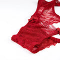 CYHWR Luxury Half Cup Lace Transparent Sexy Lingerie Ultra-thin Solid Shell Style 4 Pieces/Lots Bra Set and Garter and Stocking