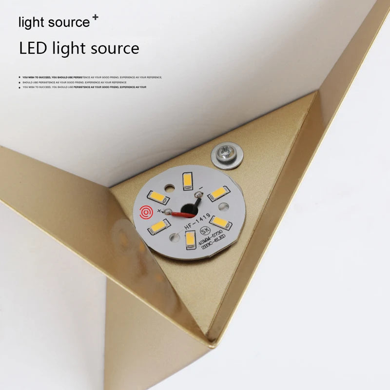 Creative Triangle Wall Lamp Nordic Led Wall Light Living Room Background Bedside Lamps Stairs Indoor Bra Wall Sconce Lighting