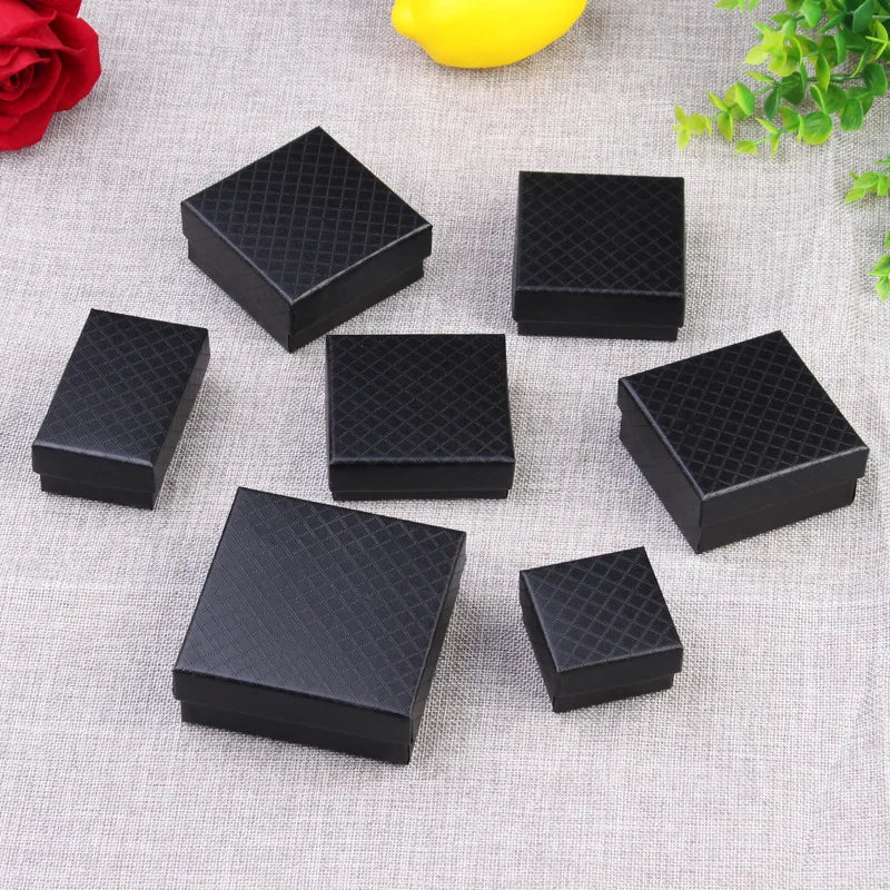 24pcs Jewelry Box for Necklace Earrings Ring Bracelet Boxes Engagement Birthday Gift Packaging Paper Jewellery Organizer Display