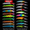 /lot Minnow Fishing Lures Set Bass Fresh Salt Water | SAMAG