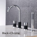 4Pcs Brass Bathroom Bathtub Faucet Bath Faucet Deck Mounted Handheld Tub Mixer Tap Cold Hot Mixer Water Tap With Hand Shower
