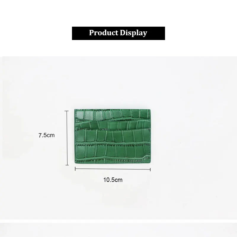 Classic Crocodile Pattern Card Holder Men Women Genuine Leather Leather Credit Card Case ID Card Holder Wallet Purse Pouch