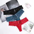 3pcs Sexy Underwear Woman Thongs Panties Lace G-String T-back Female Underwear Sexy Lace Thongs Underpants Panties For Woman