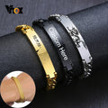 Vnox 9mm Stainless Steel ID Bracelets for Men Personalize Name Image Unique Gift Link Chain | SAMAG