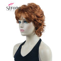 StrongBeauty Short Wig Soft Tousled Curls Blonde Highlights Full Synthetic Wigs COLOUR CHOICES