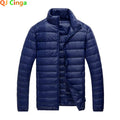 2026 Royal Blue Hooded Parkas Men's Zipper Control Winter Jacket Fashion Hot Sale Jaqueta Plus Size S-5XL Lightweight Warm Coats