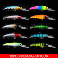 /lot Minnow Fishing Lures Set Bass Fresh Salt Water | SAMAG