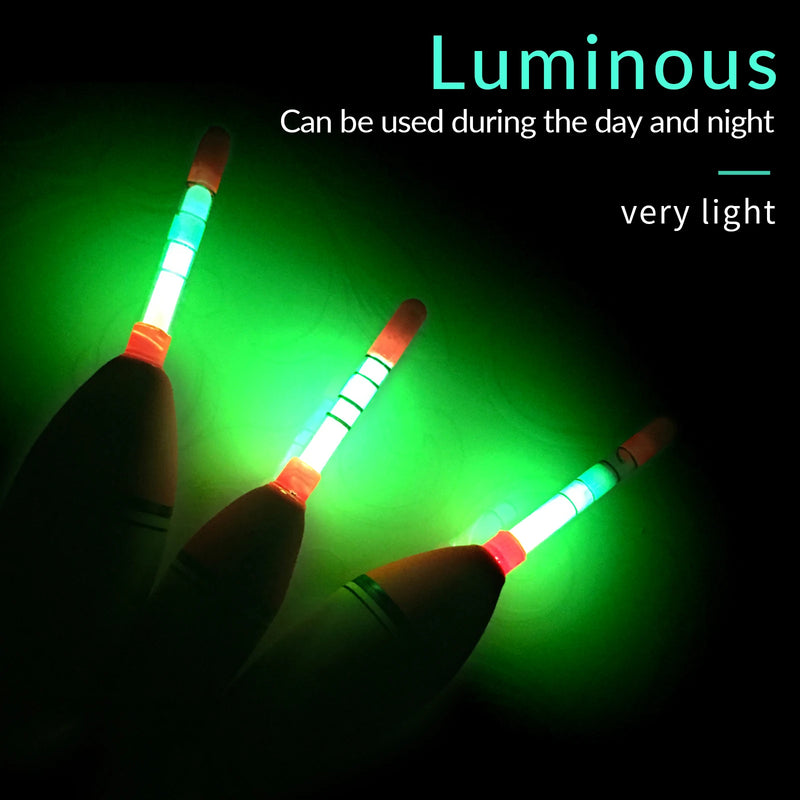 4pcs EVA Luminous Fishing Float Light Stick Long Vertical Foam Plastic Rock Fishing Floats Bobber 10g 20g 30g Buoyancy