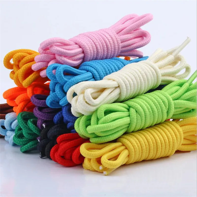 1 Pair Round Shoelaces Top Quality Polyester Classic Off White Shoe laces Do not fade Outdoor Leisure Sneakers Shoe lace Unisex
