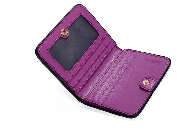 Fashion Split Leather Women Wallets Mini Purse Lady Small Leather Wallet with Coin Pocket