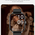 Smart watch with full touch screen, call, message reminder, music control and other functions, compatible with iPhone/android mo