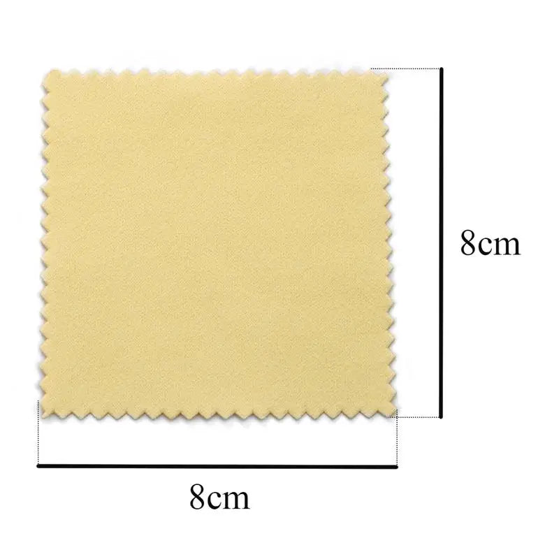 10pcs 50pcs 8x8cm Sterling Silver Color Cleaning Cloth Polishing Soft Clean Wipe Wiping Of Gold Jewelry - Visuel 2 | SAMAG