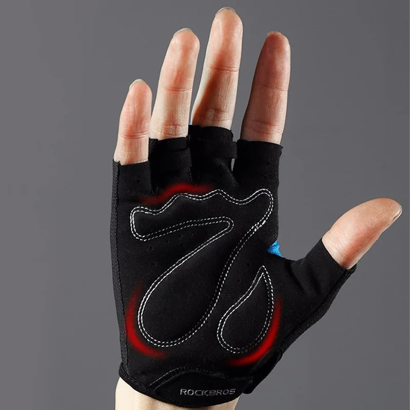 ROCKBROS Half Finger Cycling Gloves Breathable Shockproof | SAMAG