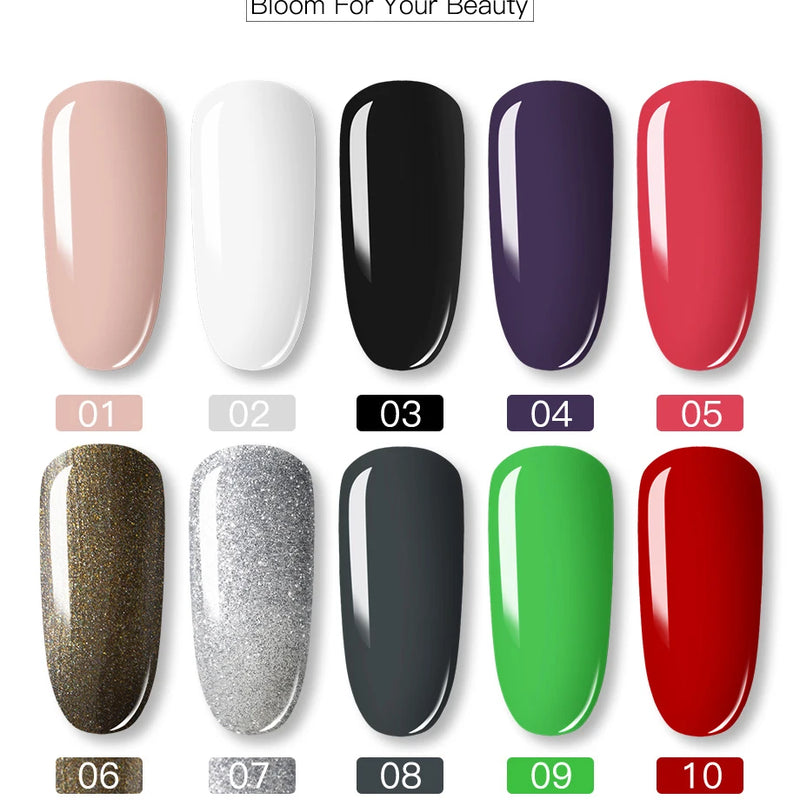 ROSALIND Gel Polish Manicure for Nails Semi Permanent Vernis top coat UV LED Gel Varnish Soak Off Nail Art Gel Nail Polish