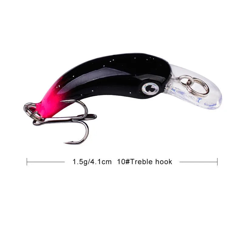 Mini Minnow Wobblers Triangle Hooks Fish Popper Bass | SAMAG