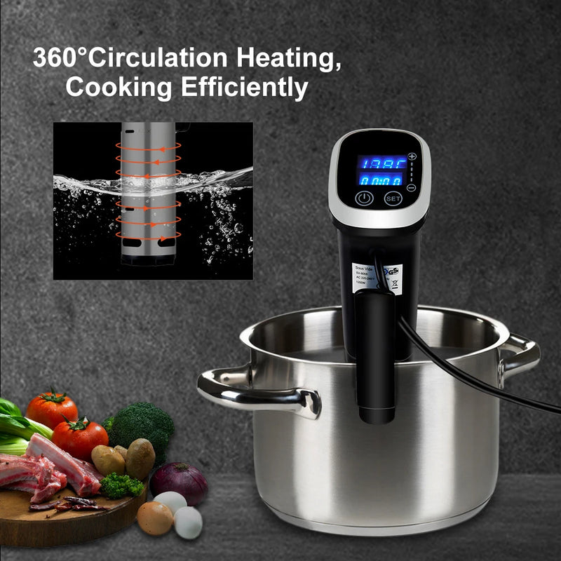 BioloMix 2.55 Generation IPX7 Waterproof Vacuum Sous Vide Cooker Immersion Circulator Accurate Cooking With LED Digital Display